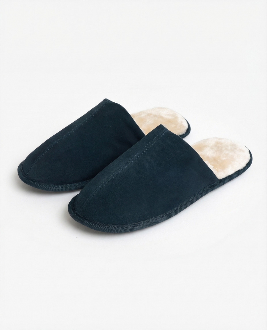 ADMAS Zapatillas De Estar Por Casa Ante Navy para Hombre, (Caja 6 unidades) SURTIDO