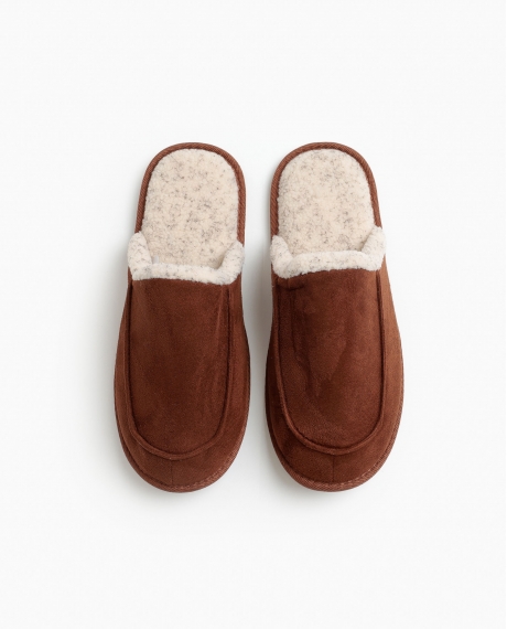 ADMAS Zapatillas De Estar Por Casa Brown Sherpa para Hombre MARRON