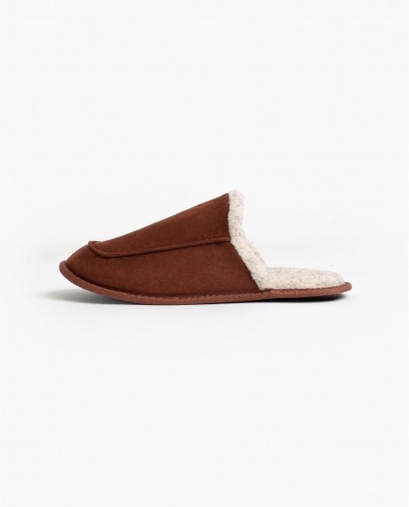 ADMAS Zapatillas De Estar Por Casa Brown Sherpa para Hombre MARRON 2