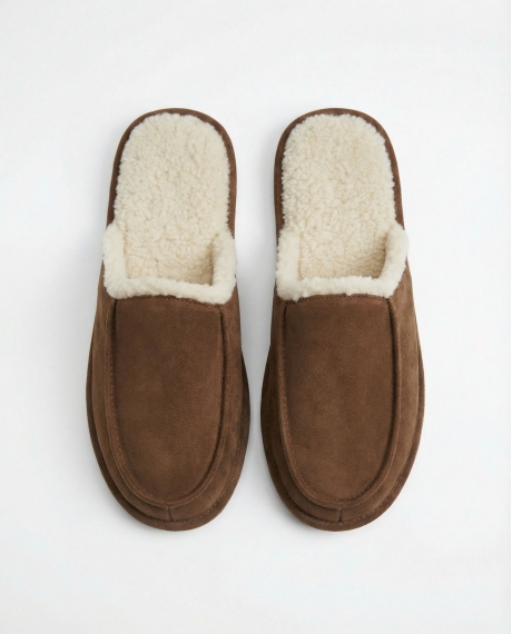 ADMAS Zapatillas De Estar Por Casa Brown Sherpa para Hombre, (Caja 6 unidades) SURTIDO