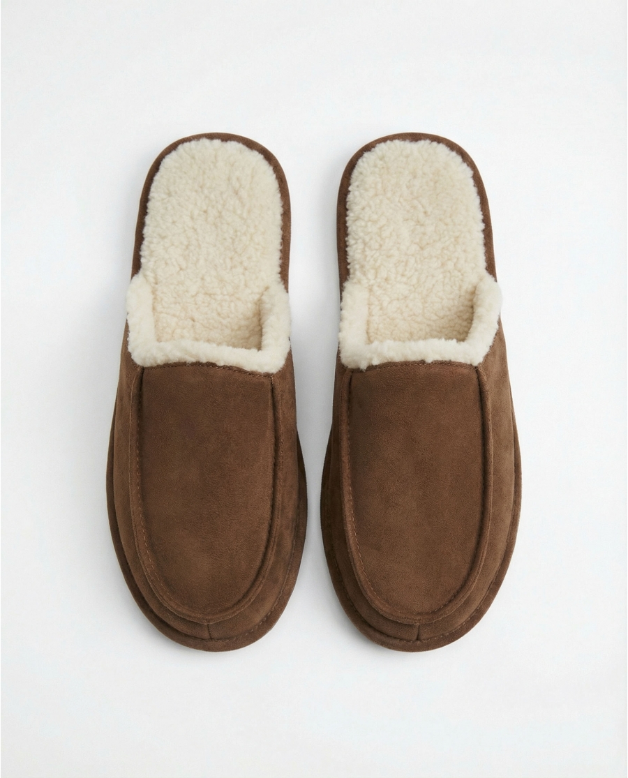 ADMAS Zapatillas De Estar Por Casa Brown Sherpa para Hombre, (Caja 6 unidades) SURTIDO