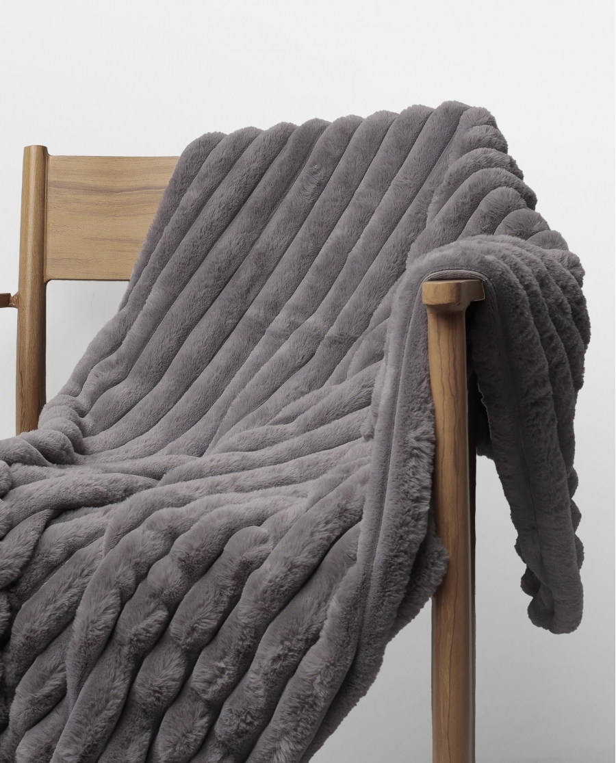 ADMAS Manta Doble Cara Rabbit Stripe GRIS