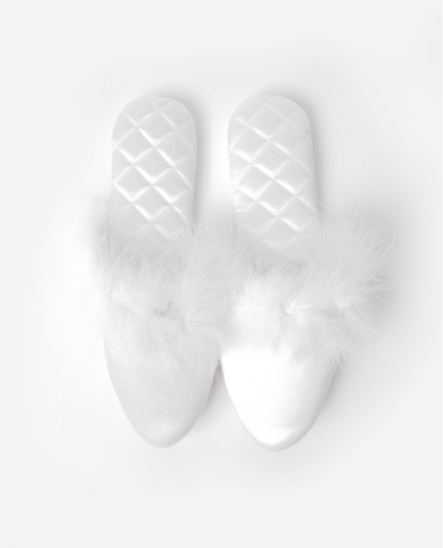 ADMAS Zapatillas de Novia de Satén Pluma para Mujer (Caja 6 unidades) SURTIDO