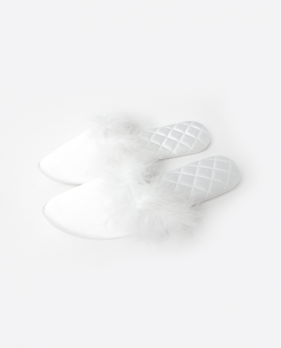 ADMAS Zapatillas de Novia de Satén Pluma para Mujer (Caja 6 unidades) SURTIDO