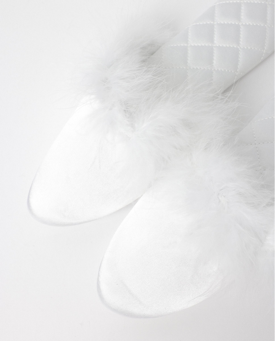 ADMAS Zapatillas de Novia de Satén Pluma para Mujer (Caja 6 unidades) SURTIDO