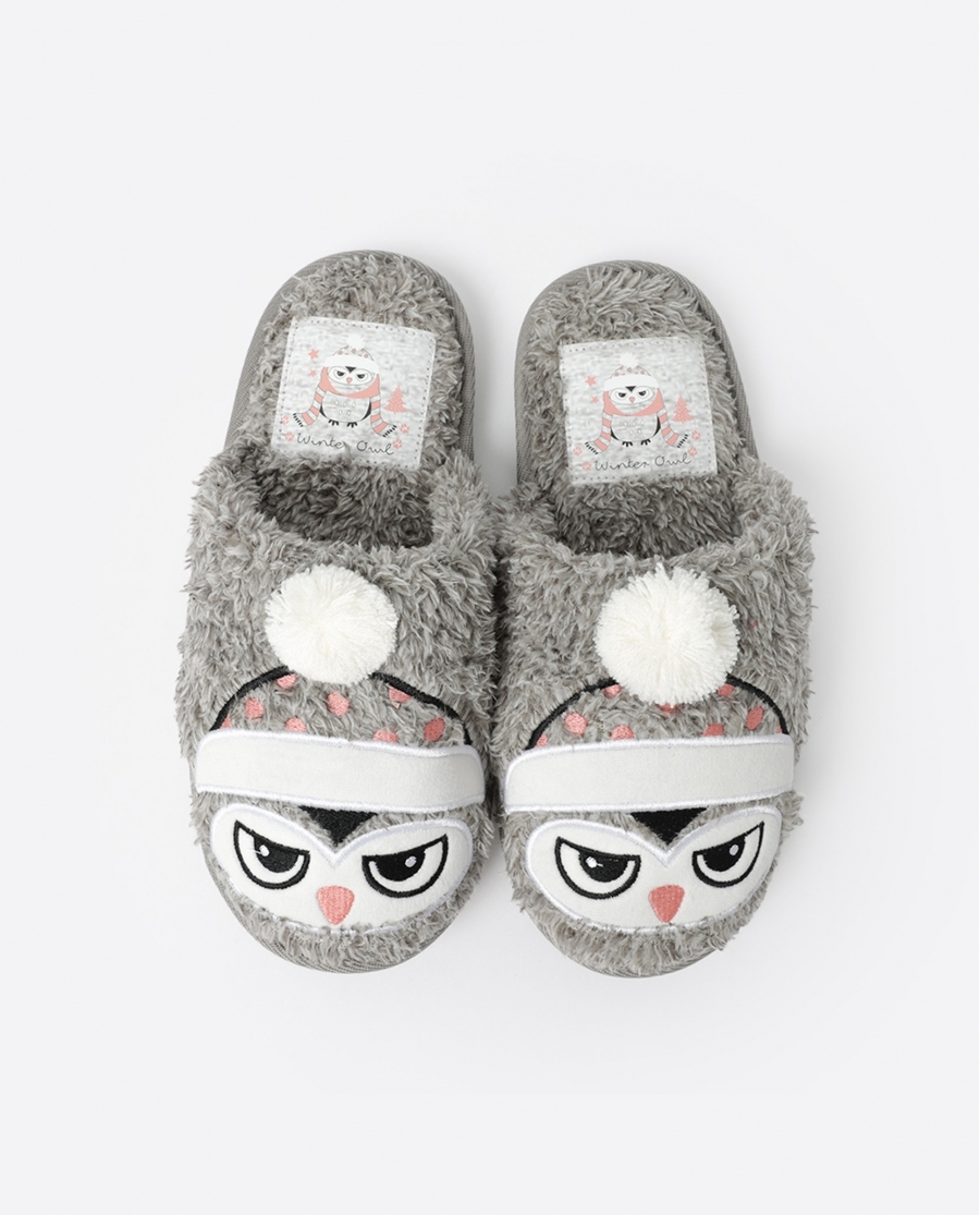 ADMAS Zapatillas De Estar Por Casa Winter Owl para Mujer, (Caja 6 unidades) SURTIDO