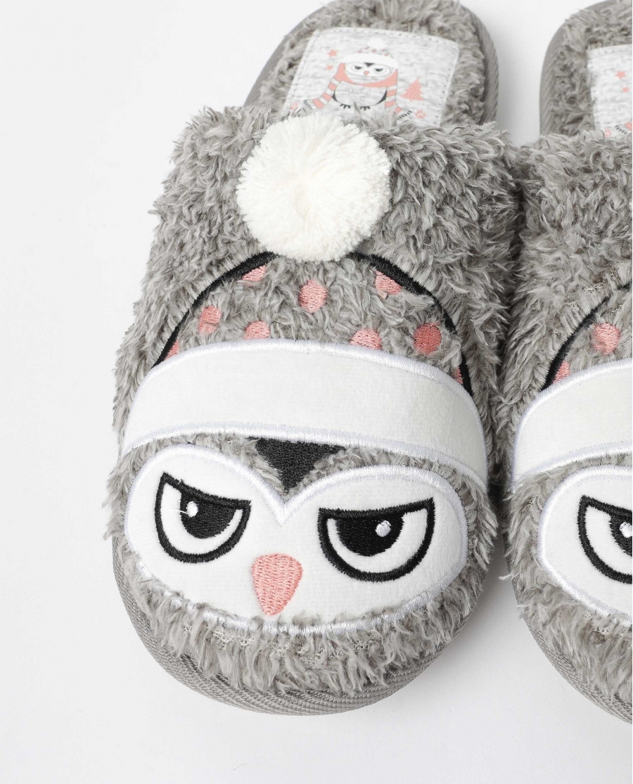 ADMAS Zapatillas De Estar Por Casa Winter Owl para Mujer, (Caja 6 unidades) SURTIDO