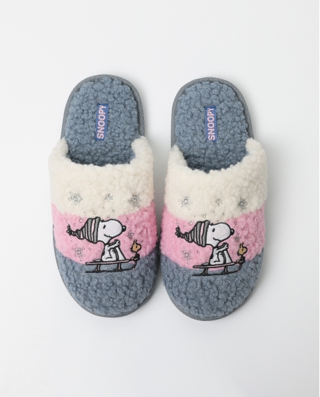 PEANUTS Zapatillas De Estar Por Casa Sherpa Snow Drift para Mujer, (Caja 6 unidades) SURTIDO
