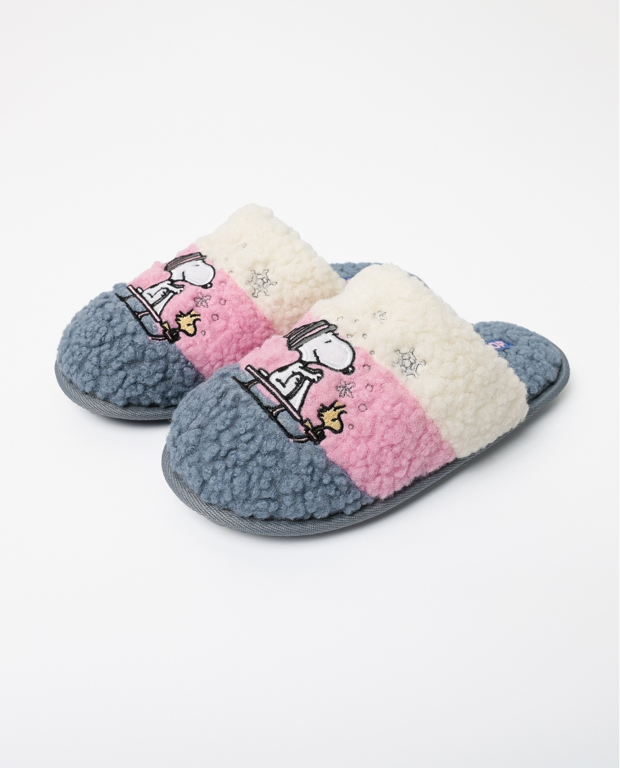 PEANUTS Zapatillas De Estar Por Casa Sherpa Snow Drift para Mujer, (Caja 6 unidades) SURTIDO