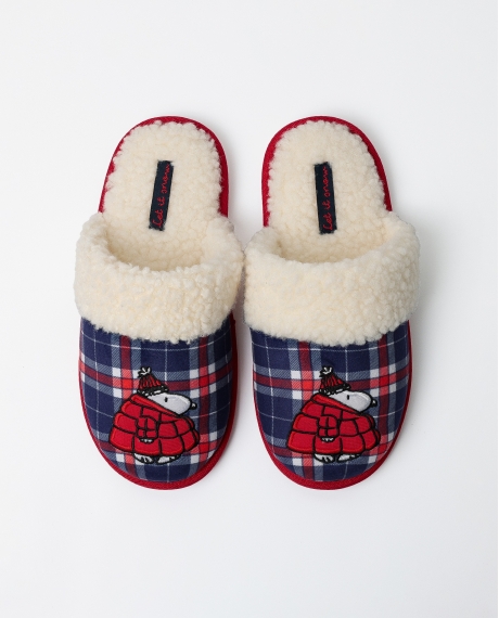 PEANUTS Zapatillas De Estar Por Casa Sherpa Snow para Mujer, (Caja 6 unidades) SURTIDO