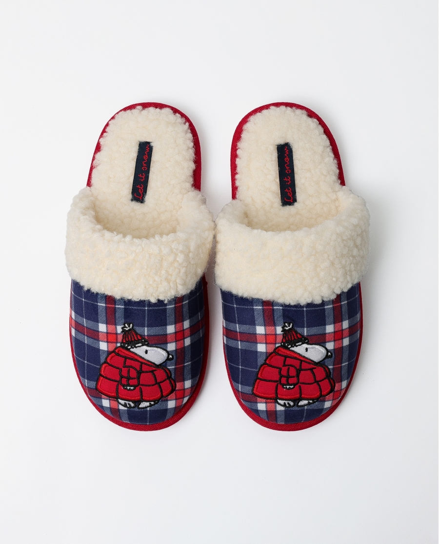 PEANUTS Zapatillas De Estar Por Casa Sherpa Snow para Mujer, (Caja 6 unidades) SURTIDO