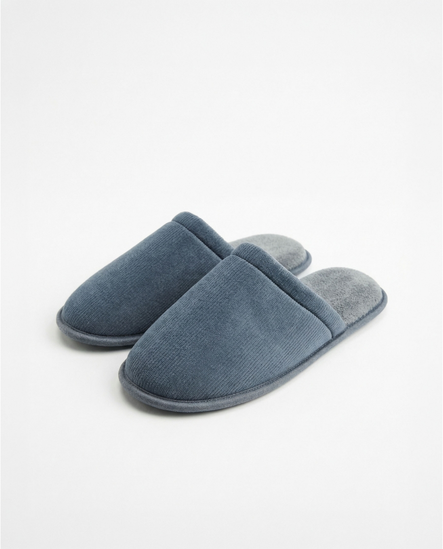 ADMAS Zapatillas De Estar Por Casa Pana para Hombre, (Caja 6 unidades) GRIS