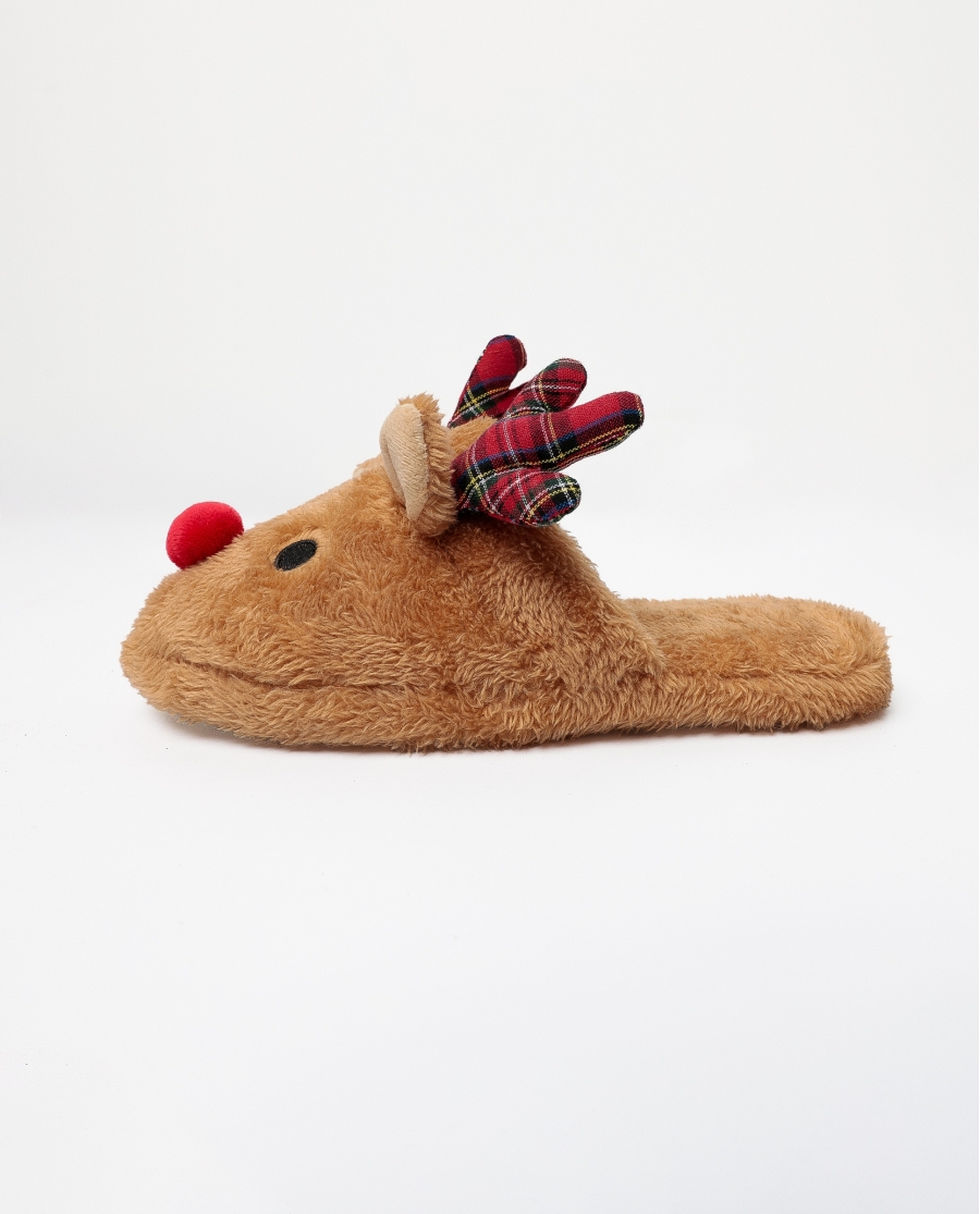 ADMAS Zapatillas De Estar Por Casa Reindeer para Mujer, (Caja 6 unidades) SURTIDO
