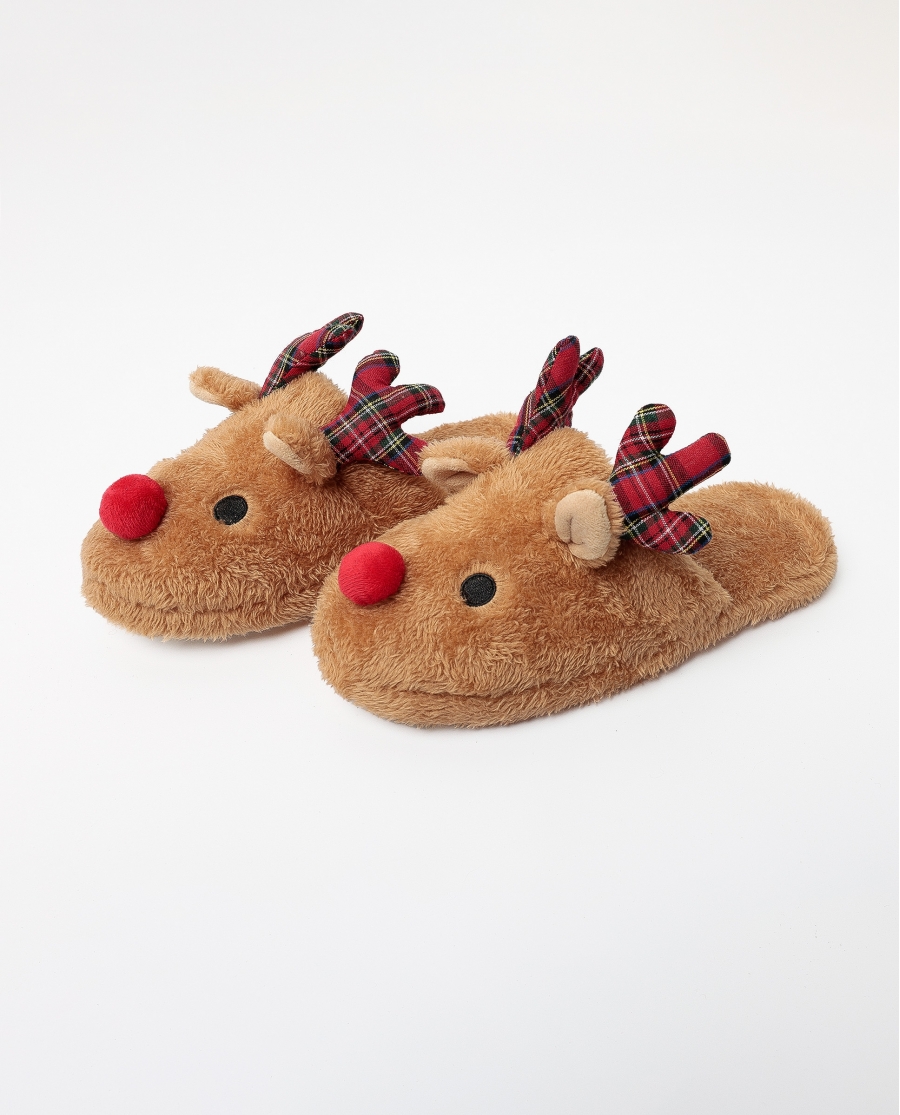 ADMAS Zapatillas De Estar Por Casa Reindeer para Niños, (Caja 6 unidades) SURTIDO