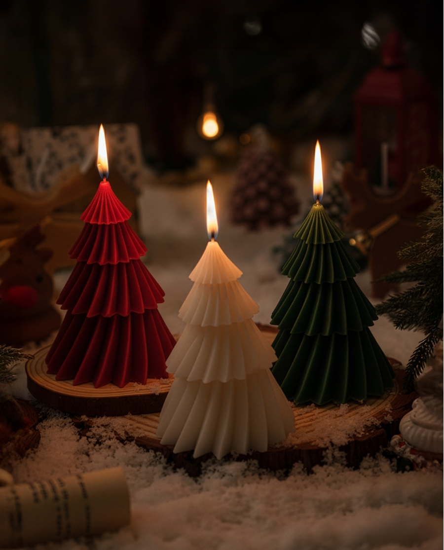 ADMAS Velas Árbol Origami, (Caja de 12 unidades) SURTIDO