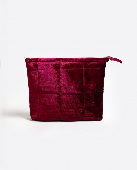 ADMAS Neceser Terciopelo Acolchado ROJO