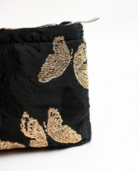 ADMAS Neceser Mariposas Luxury Glitter Compacto NEGRO 2