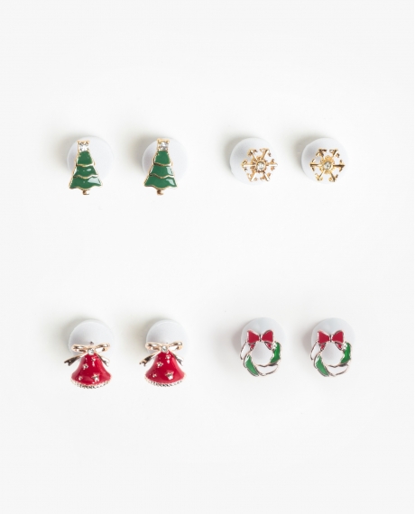 ADMAS Pendientes Navidad Fantasía para Mujer, (Caja 12 Unidades) SURTIDO