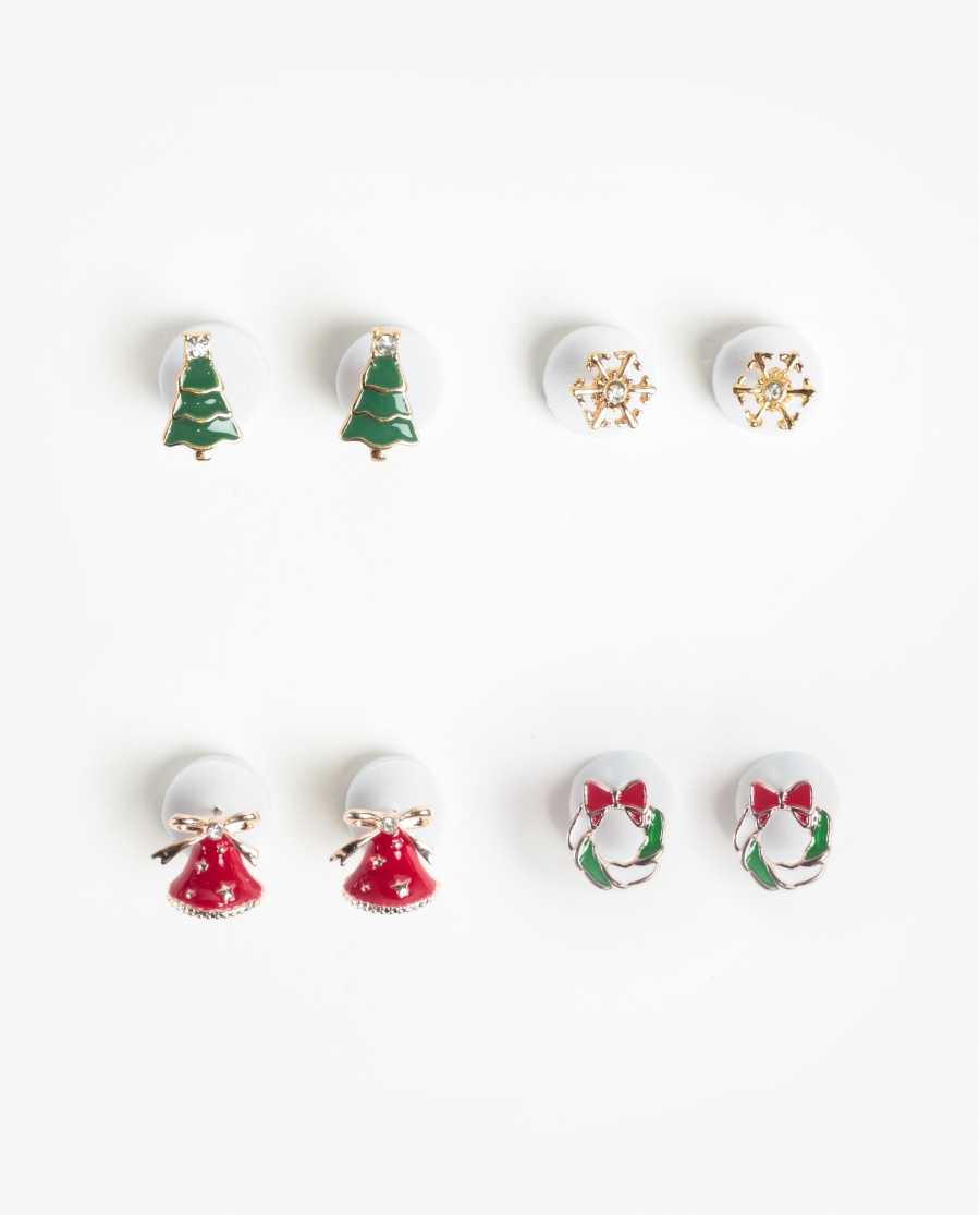 ADMAS Pendientes Navidad Fantasía para Mujer, (Caja 12 Unidades) SURTIDO