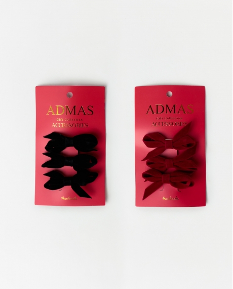 ADMAS Pinza Terciopelo Velvet Bow para Mujer, (Caja 12 unidades) SURTIDO