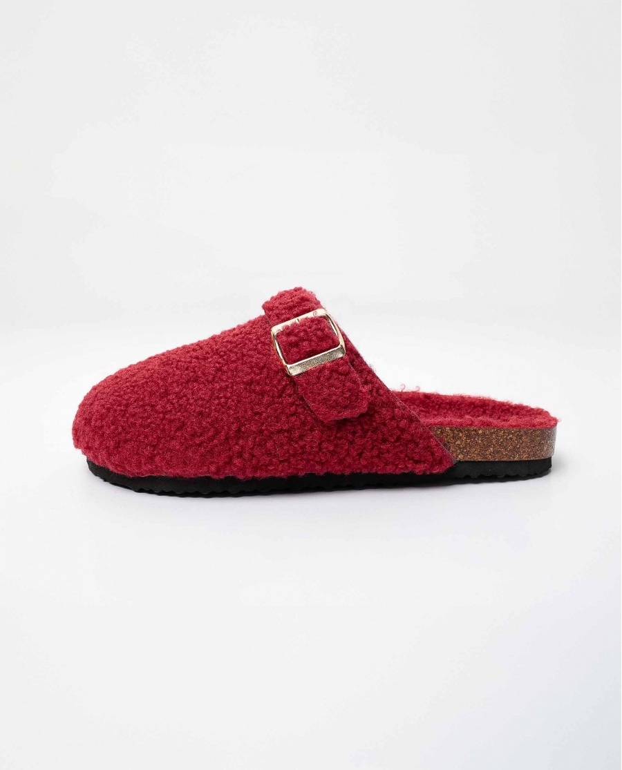 ADMAS Zapatillas De Estar Por Casa Nordic Sherpa para Mujer, (Caja 6 unidades) BURDEOS