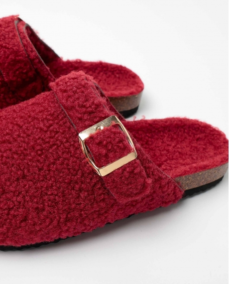 ADMAS Zapatillas De Estar Por Casa Nordic Sherpa para Mujer, (Caja 6 unidades) BURDEOS 2