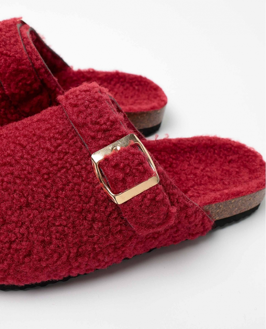 ADMAS Zapatillas De Estar Por Casa Nordic Sherpa para Mujer, (Caja 6 unidades) BURDEOS