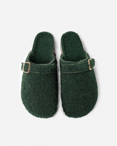 ADMAS Zapatillas De Estar Por Casa Nordic Sherpa para Hombre, (Caja 6 unidades) VERDE