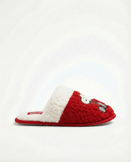 PEANUTS Zapatillas De Estar Por Casa Love Snoopy para Mujer, (Caja 6 unidades) ROJO 2