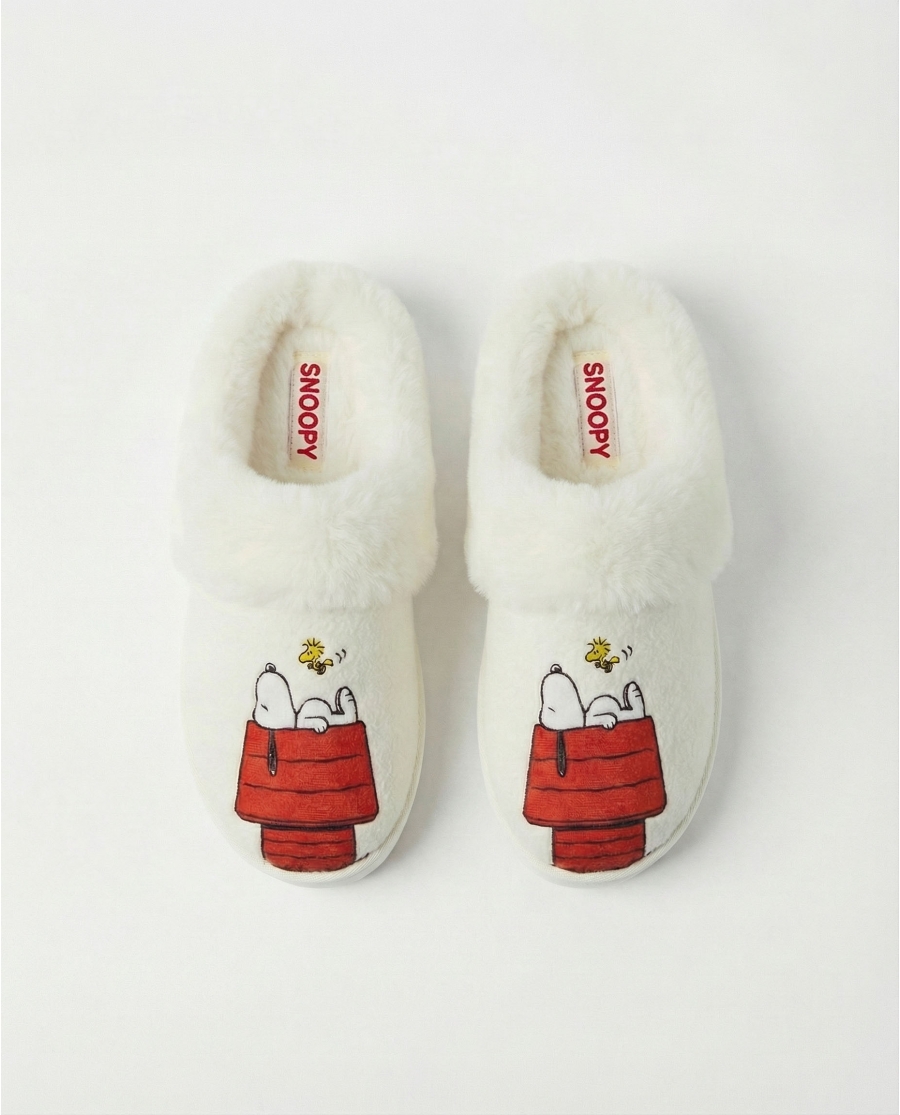 PEANUTS Zapatillas De Estar Por Casa Meet Up para Mujer, (Caja 6 unidades) CRUDO