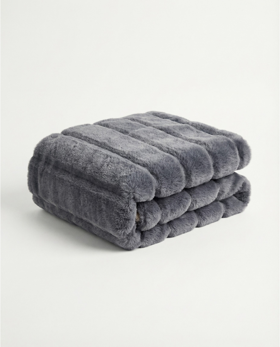 ADMAS Manta Doble Cara Rabbit Wide Stripes GRIS