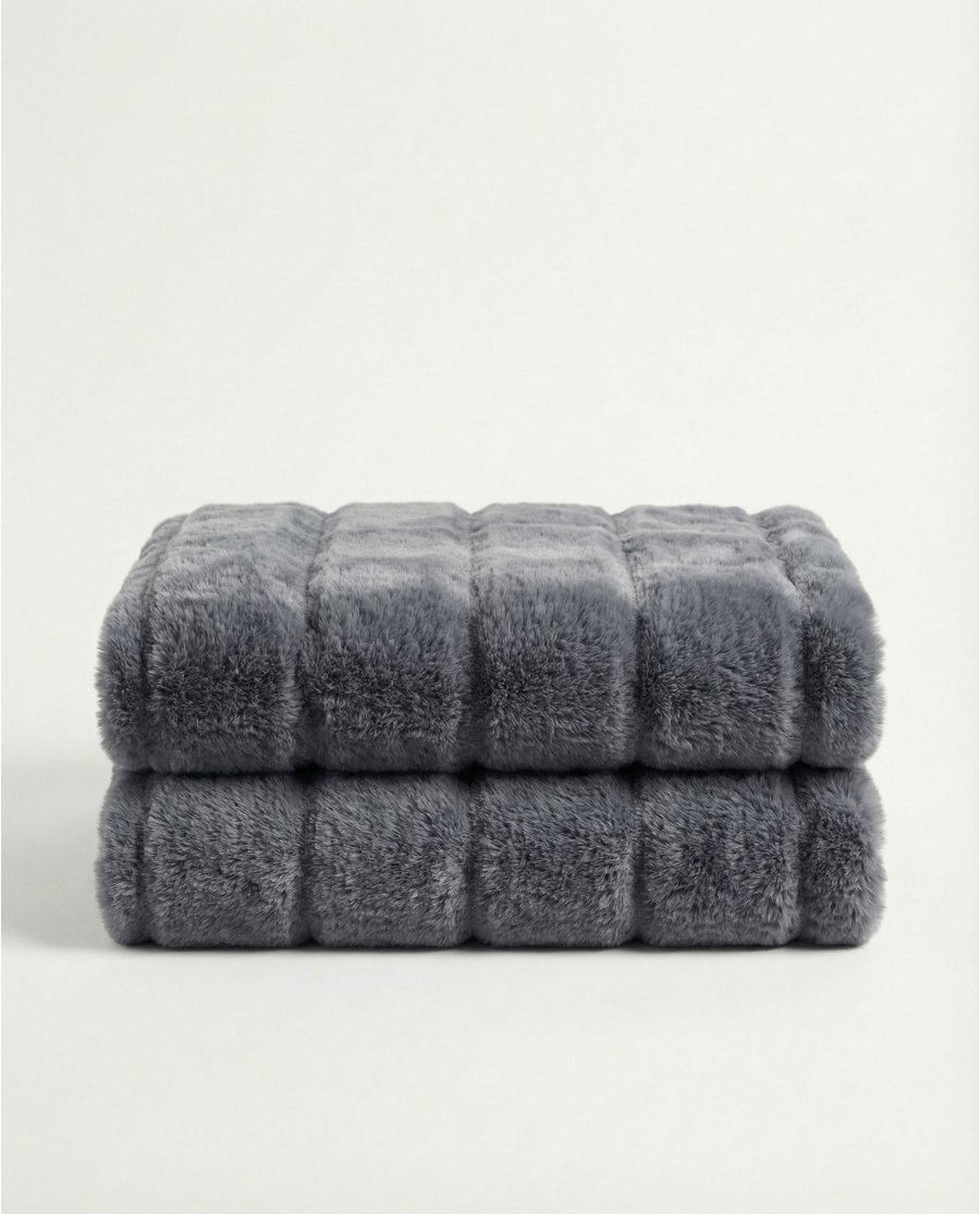 ADMAS Manta Doble Cara Rabbit Wide Stripes GRIS