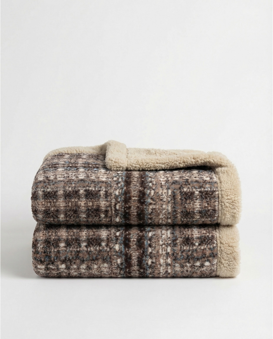 ADMAS Manta Doble Capa Soft Touch MARRON