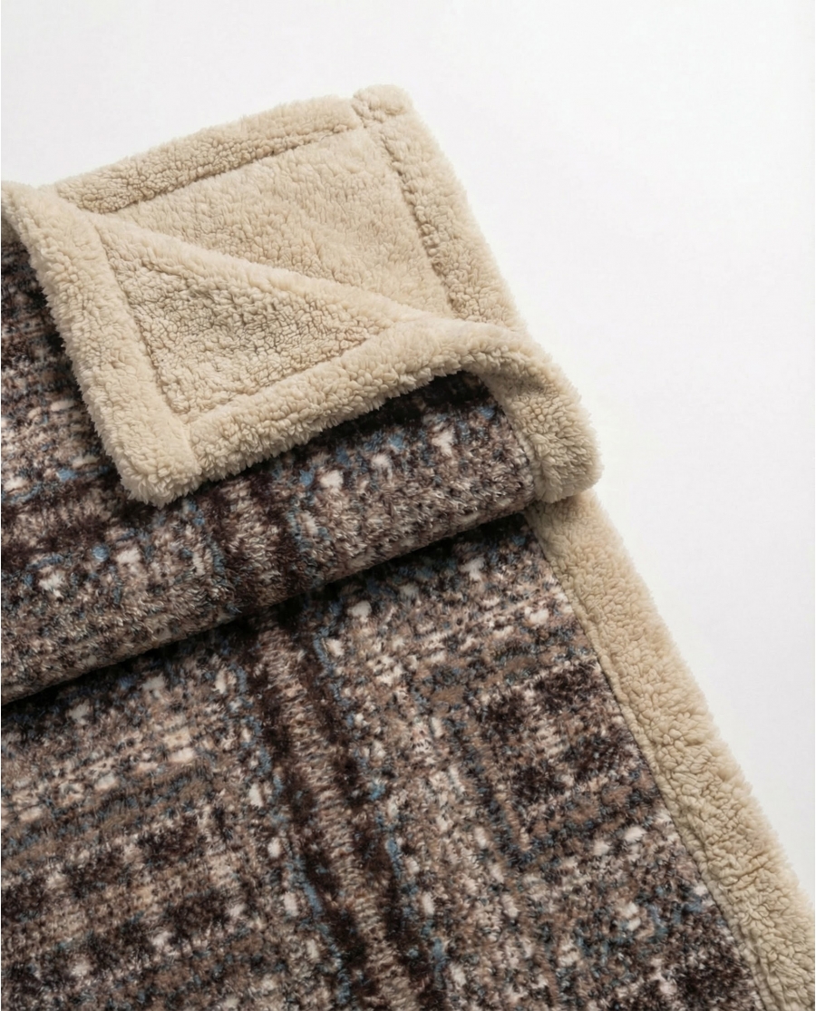 ADMAS Manta Doble Capa Soft Touch MARRON