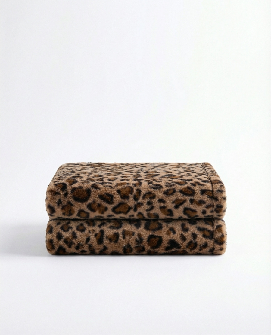 ADMAS Manta Doble Cara Estampada Piel Faux Fur PIEL