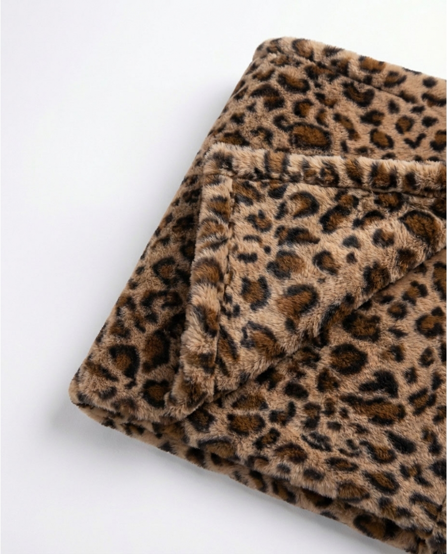 ADMAS Manta Doble Cara Estampada Piel Faux Fur PIEL