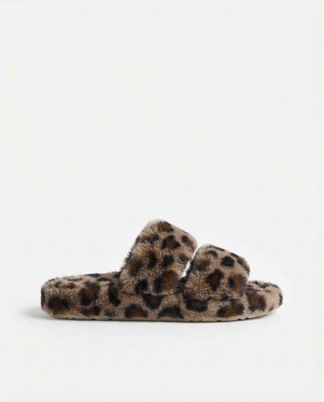 ADMAS Zapatillas De Estar Por Casa Estampado Animal para Mujer, (Caja 6 unidades) PIEL 2