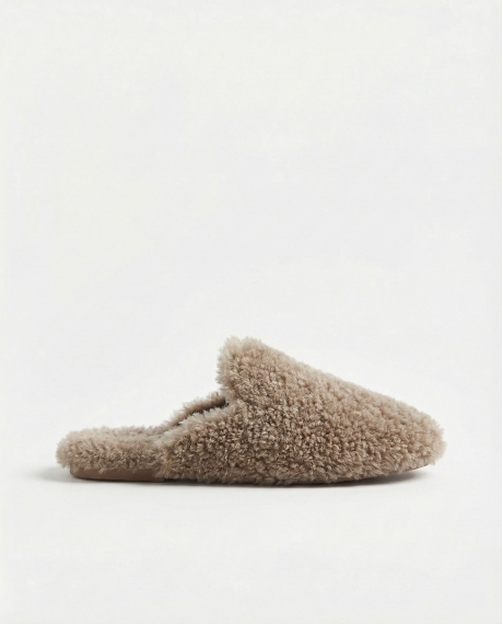 ADMAS Zapatillas De Estar Por Casa Mule Borreguito para Mujer, (Caja 6 unidades) MARRON 2