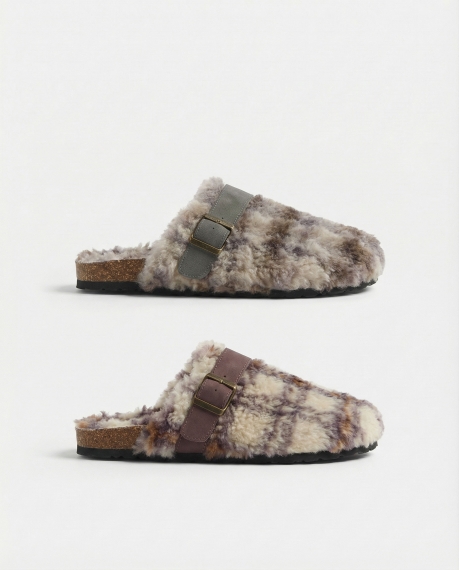 ADMAS Zapatillas De Estar Por Casa Zueco Cuadros para Mujer, (Caja 6 unidades) SURTIDO 2