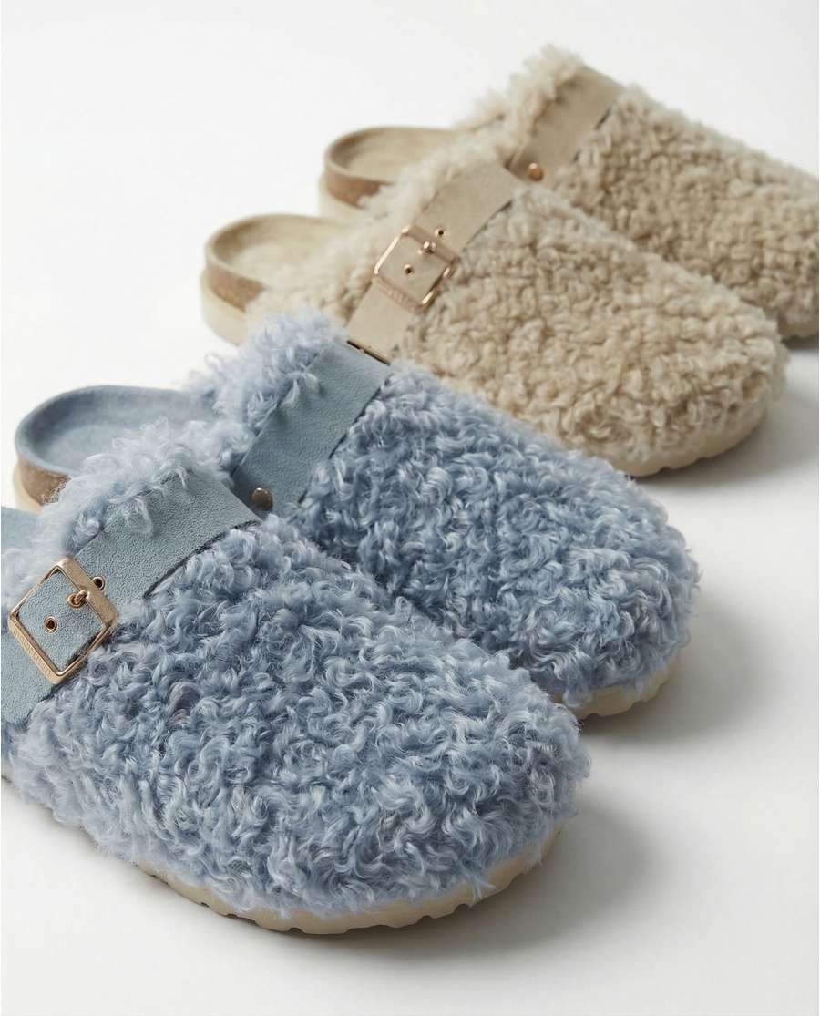ADMAS Zapatillas De Estar Por Casa Zueco Borreguito para Mujer, (Caja 6 unidades) SURTIDO