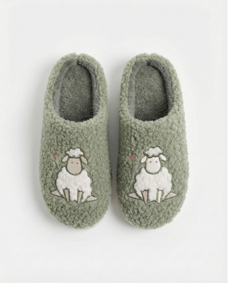ADMAS Zapatillas De Estar Por Casa Counting Sheep para Mujer, (Caja 6 unidades) VERDE
