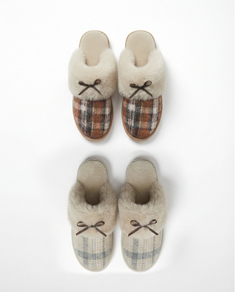 ADMAS Zapatillas De Estar Por Casa Cuadros Lazo para Mujer, (Caja 6 unidades) SURTIDO