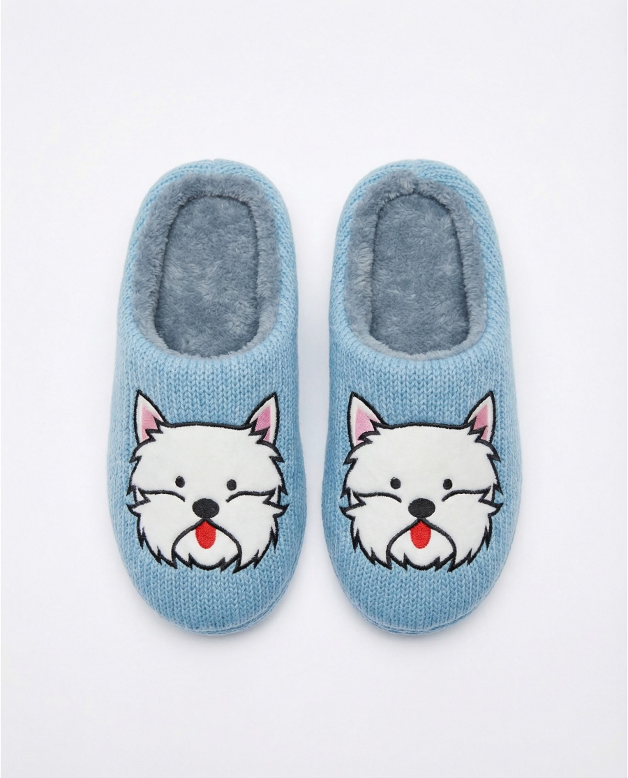 ADMAS Zapatillas De Estar Por Casa Ruff Morning para Mujer, (Caja 6 unidades) AZUL
