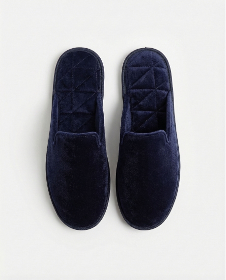 ADMAS Zapatillas De Estar Por Casa Velvet para Hombre, (Caja 6 unidades) MARINO