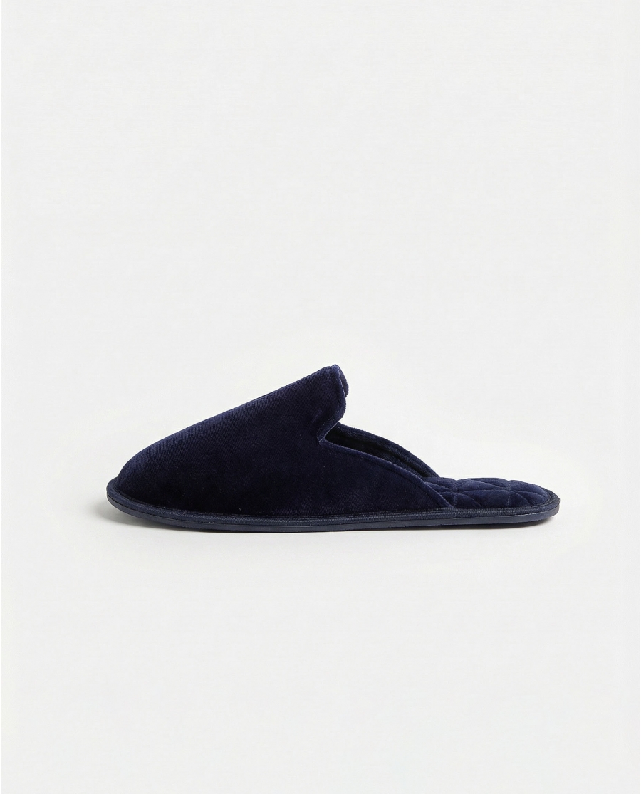 ADMAS Zapatillas De Estar Por Casa Velvet para Hombre, (Caja 6 unidades) MARINO