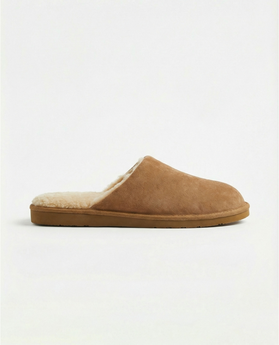 ADMAS Zapatillas De Estar Por Casa Ante Premium para Hombre, (Caja 6 unidades) CAMEL