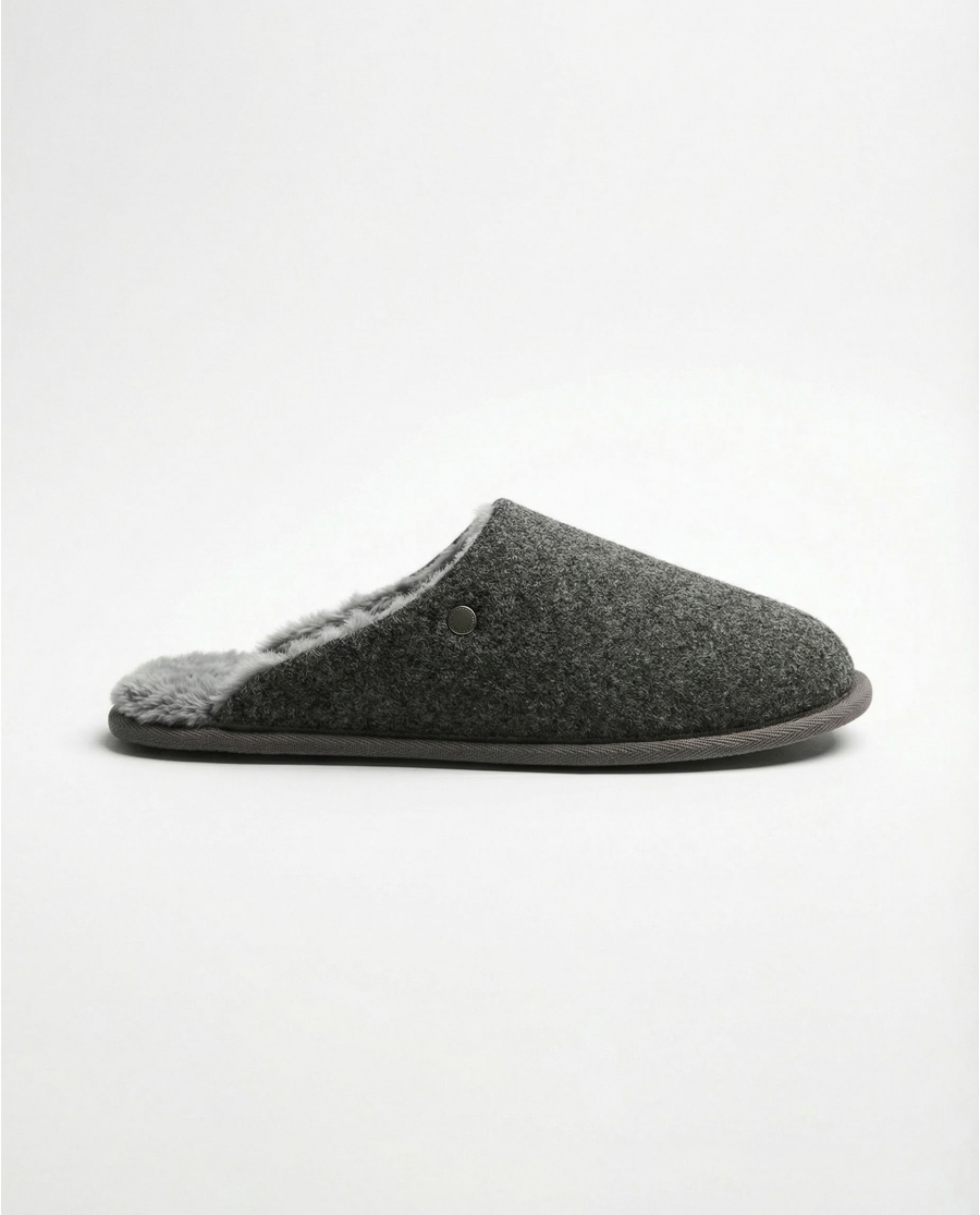 ADMAS Zapatillas De Estar Por Casa Pelo Classic para Hombre, (Caja 6 unidades) GRIS