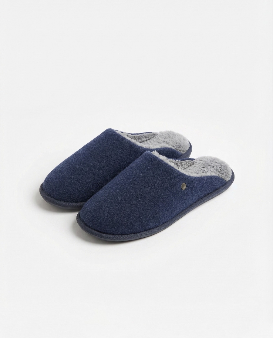 ADMAS Zapatillas De Estar Por Casa Pelo Classic para Hombre, (Caja 6 unidades) MARINO