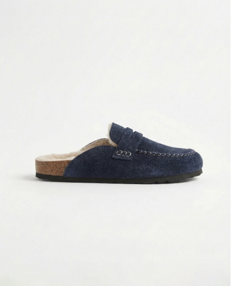 ADMAS Zapatillas De Estar Por Casa Mocasín Fieltro para Hombre, (Caja 6 unidades) MARINO 2