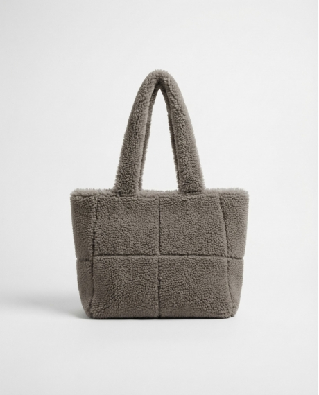 Bolso Shopper Afelpado Sherpa Winter GRIS
